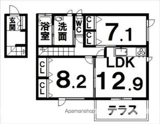 聖Sハウス【2階】の間取り
